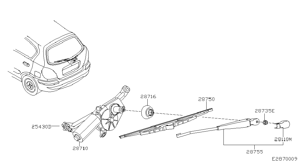 NISSAN 28790-BM410 - Щітка склоочисника autocars.com.ua