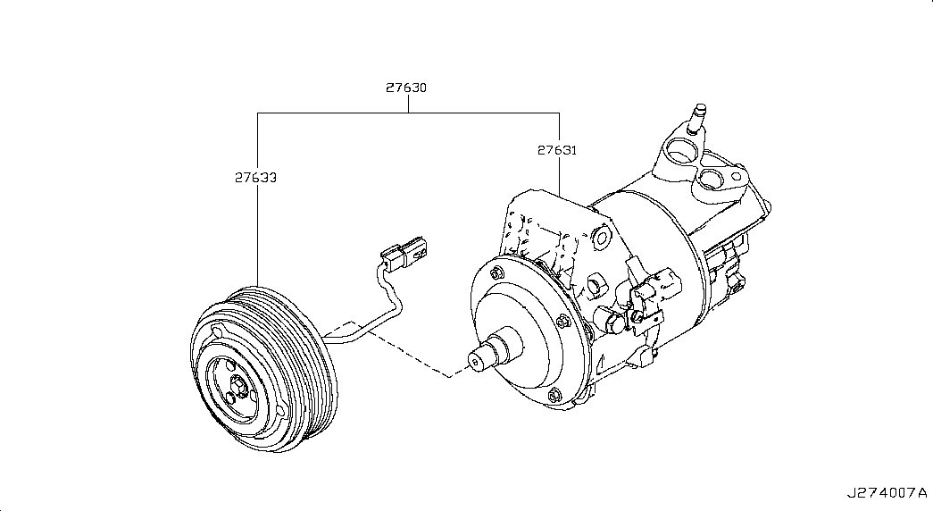 NISSAN 92600-CJ70C - Компресор, кондиціонер autocars.com.ua