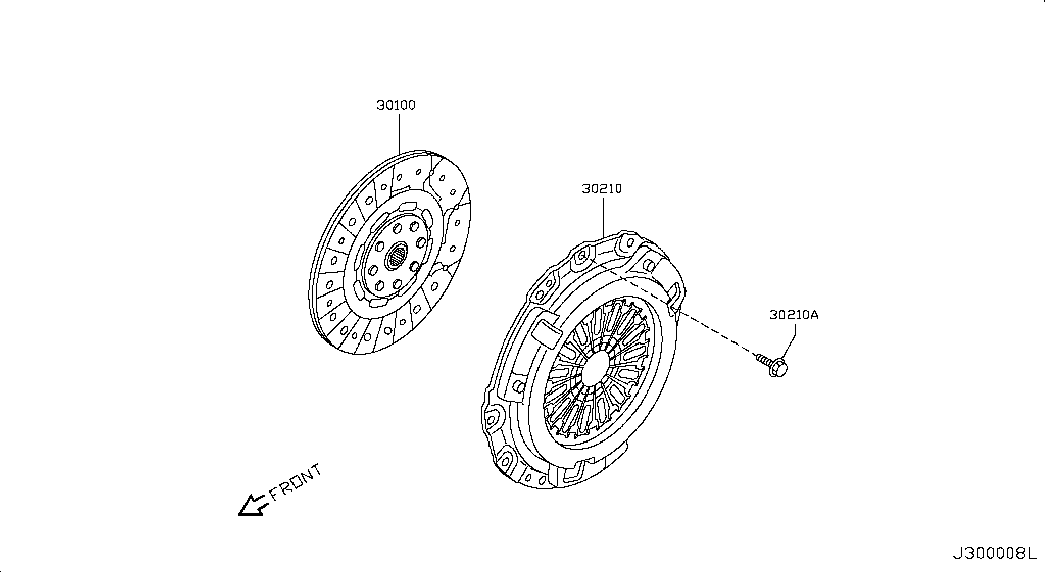 NISSAN 30100-JA00A - Диск сцепления, фрикцион avtokuzovplus.com.ua