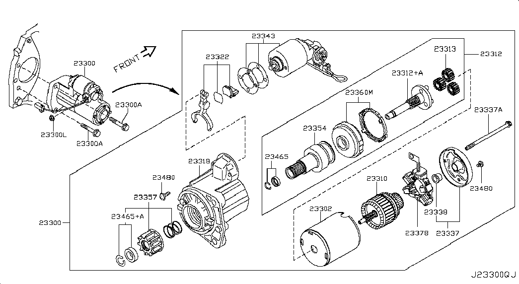 NISSAN 23300JA00D - Стартер autocars.com.ua