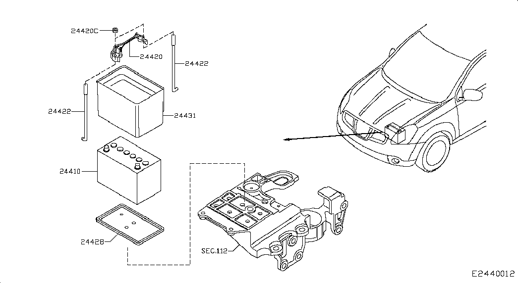 RENAULT 24410JD11A - BATTERY autocars.com.ua