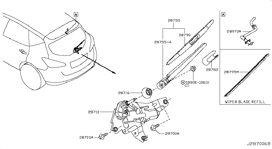 NISSAN 28795-CN00A - Щітка склоочисника autocars.com.ua