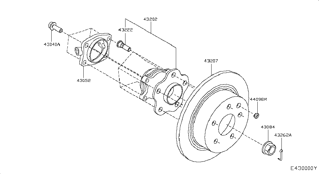 NISSAN 43202-JG21A - Комплект подшипника ступицы колеса avtokuzovplus.com.ua