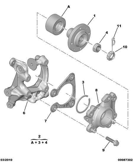 PEUGEOT 3307 A2 - Комплект подшипника ступицы колеса avtokuzovplus.com.ua