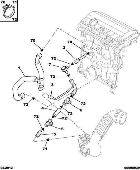 PEUGEOT 1192 Q4 - Шланг, вентиляция картера avtokuzovplus.com.ua