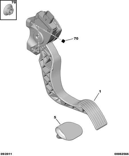 PEUGEOT 1606 15 - ACCELERATOR PEDAL BUFFER avtokuzovplus.com.ua