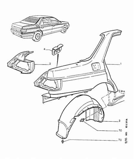 CITROËN/PEUGEOT 6973.34 - Зажим, молдинг / захисна накладка autocars.com.ua