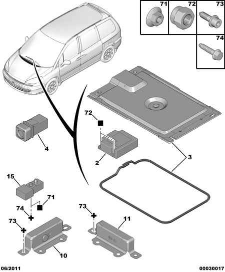 PEUGEOT 6546 H0 - Натяжитель, поликлиновый ремень avtokuzovplus.com.ua