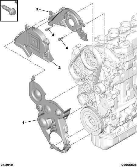 CITROËN 0320.W4 - Кожух, зубчастий ремінь autocars.com.ua