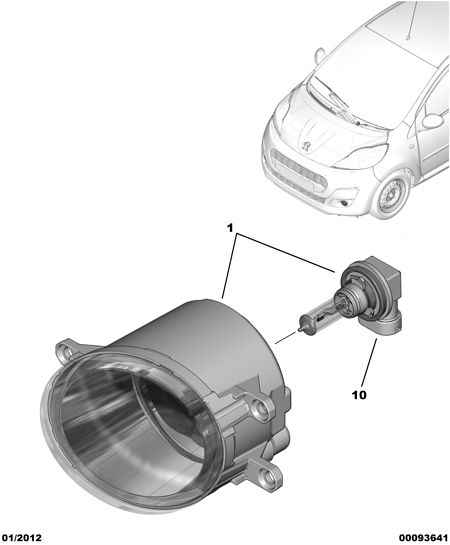 CITROËN 16 084 222 80 - Противотуманная фара autocars.com.ua