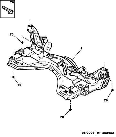 Подрамник пежо 308 схема