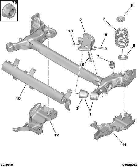 PEUGEOT 5148 V6 - REAR SUSPENSION CROSSMEMBER autocars.com.ua