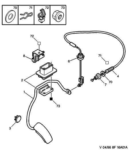 PEUGEOT 1606 08 - ACCELERATOR PEDAL BUFFER autocars.com.ua