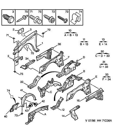 PEUGEOT 7136 51 - Обшивка, колісна ніша autocars.com.ua