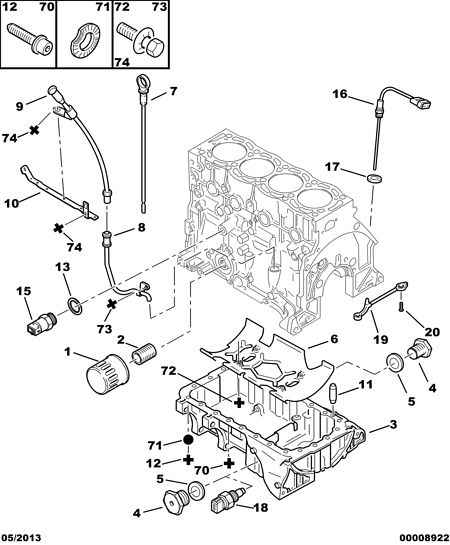 PEUGEOT 1171 99 - ENGINE OIL GAUGE GUIDE avtokuzovplus.com.ua