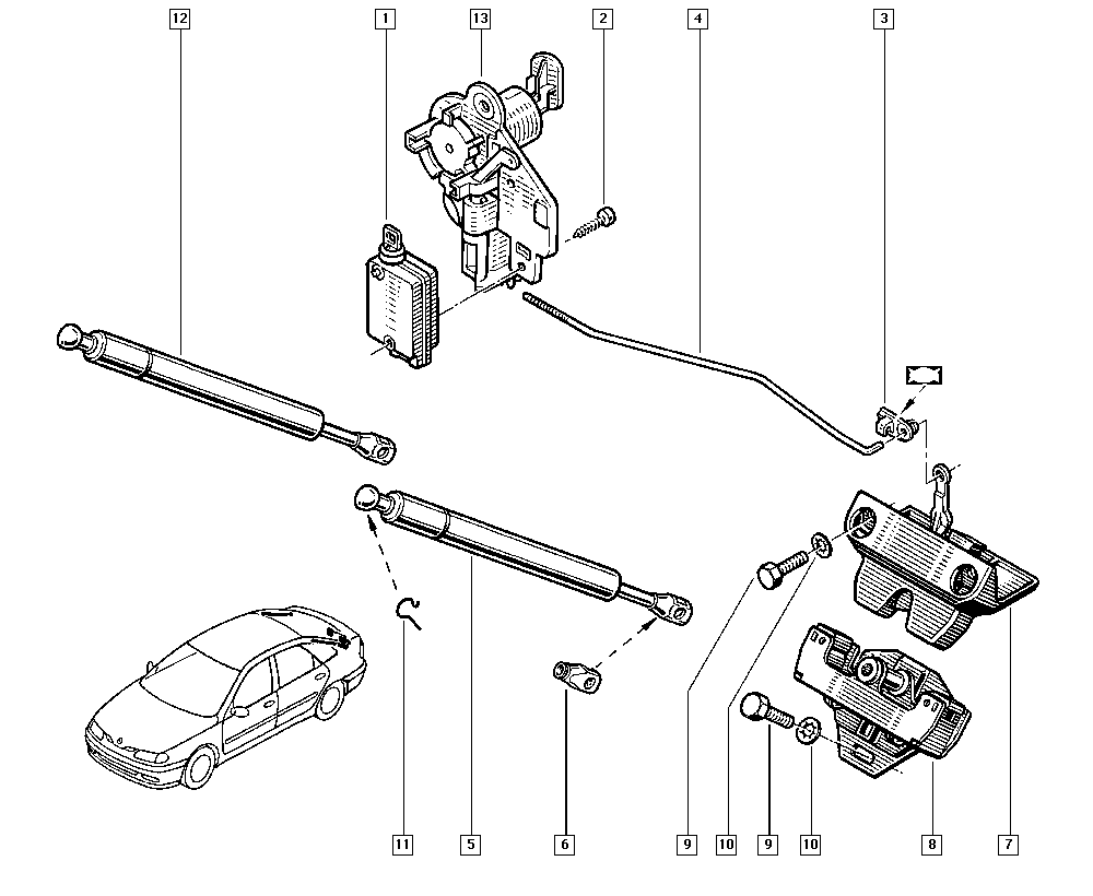 RENAULT TRUCKS 7700846772 - Газова пружина, кришка багажник autocars.com.ua