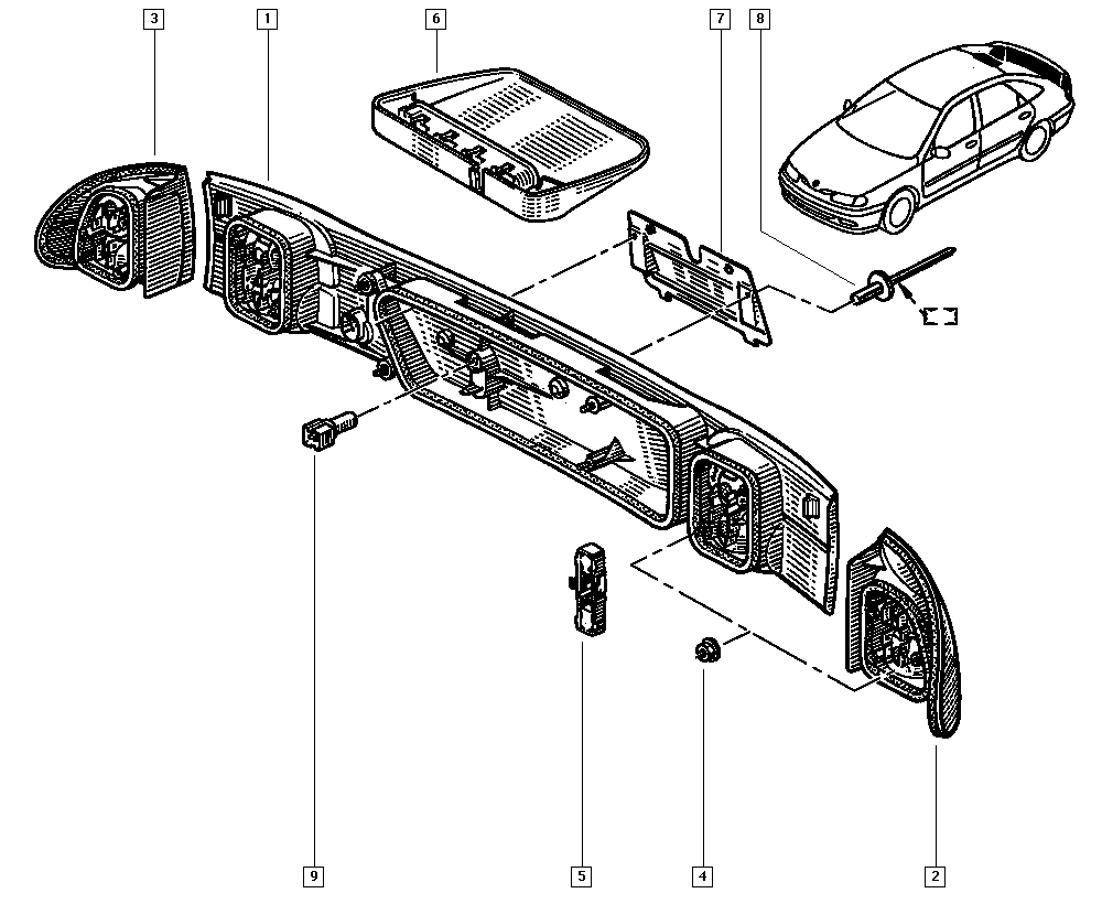 RENAULT 7700420123 - Задній ліхтар autocars.com.ua