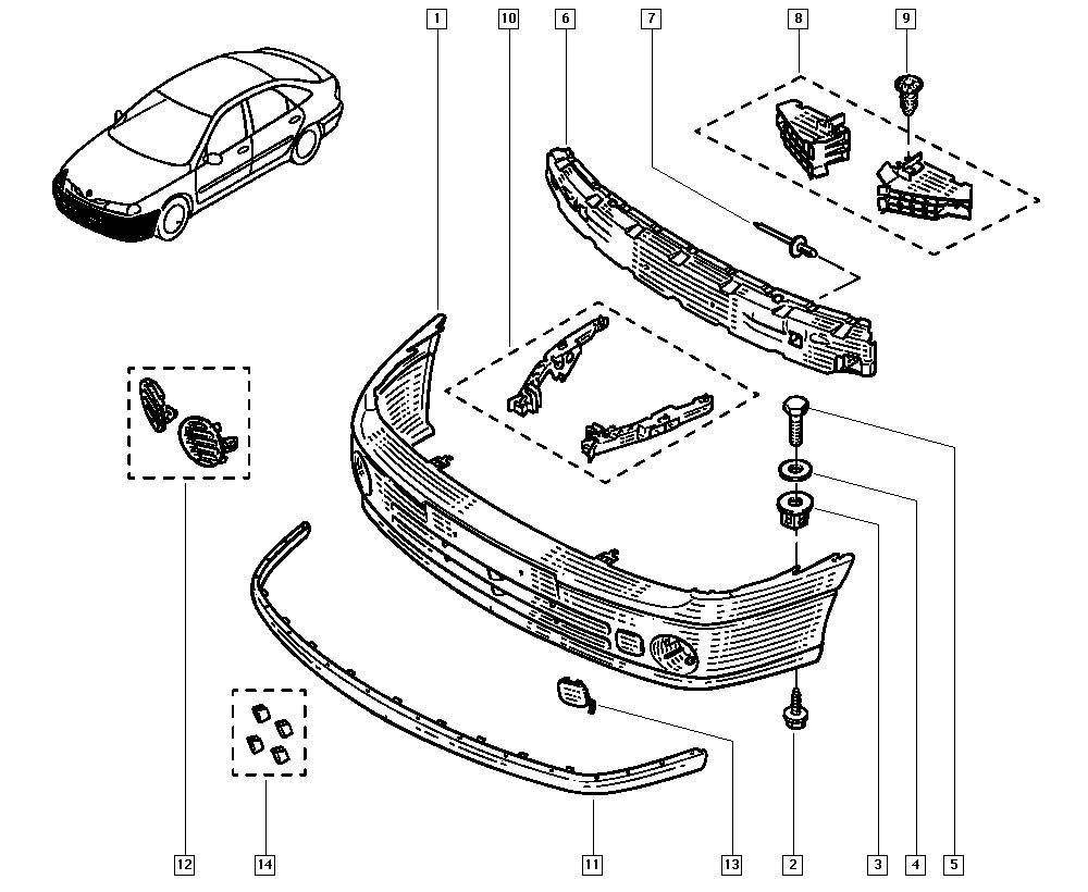 RENAULT 7701-471-347 - Буфер, бампер avtokuzovplus.com.ua