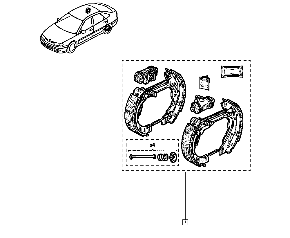 RENAULT 77 01 205 817 - Комплект тормозных колодок, барабанные avtokuzovplus.com.ua