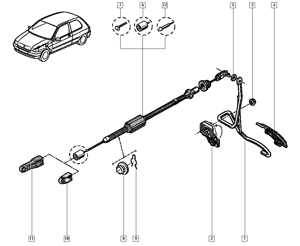 RENAULT 7700813980 - Тросик газу autocars.com.ua