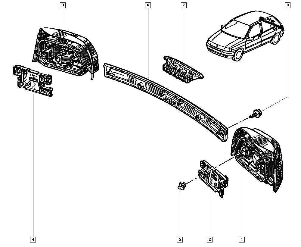 RENAULT 7701039014 - Задній ліхтар autocars.com.ua