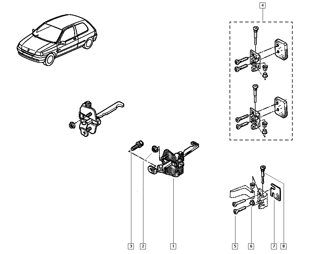 RENAULT 7700811173 - Фіксатор дверей autocars.com.ua