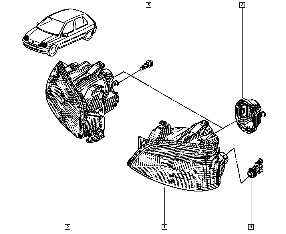 RENAULT 7701042148 - Основна фара autocars.com.ua