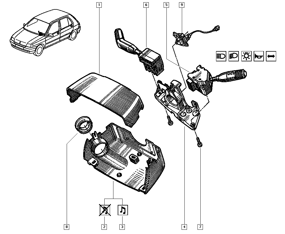 RENAULT TRUCKS 77 00 842 114 - Вимикач на рульовій колонці autocars.com.ua