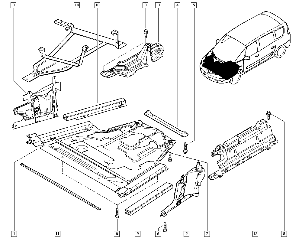 RENAULT 8200504964 - Ізоляція моторного відділення autocars.com.ua