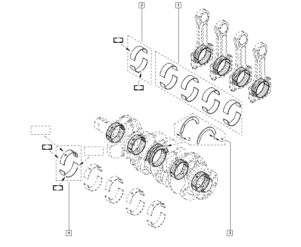 RENAULT 122070615R - Комплект подшипников коленчатого вала avtokuzovplus.com.ua