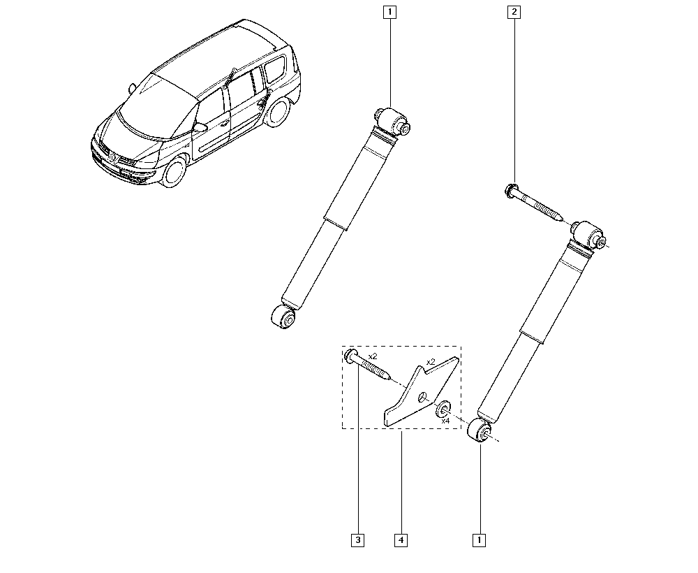 RENAULT 82 00 256 337 - Амортизатор avtokuzovplus.com.ua