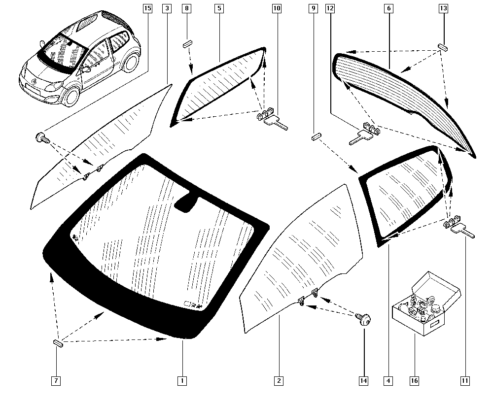 RENAULT 8200648279 - Бокове вікно autocars.com.ua