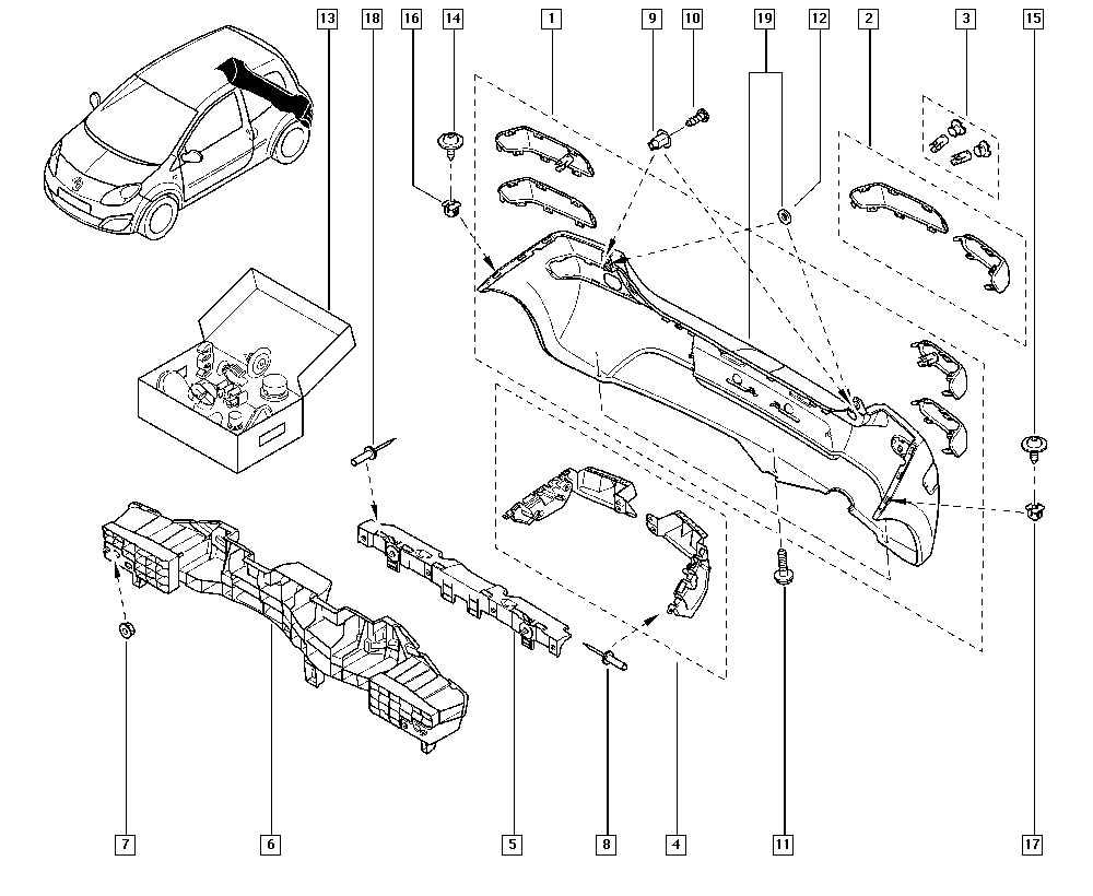 RENAULT 7701-209-607 - Облицювання / захисна накладка, буфер autocars.com.ua