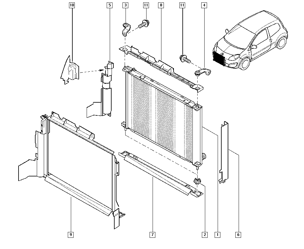 RENAULT 8200580292 - Радіатор, охолодження двигуна autocars.com.ua
