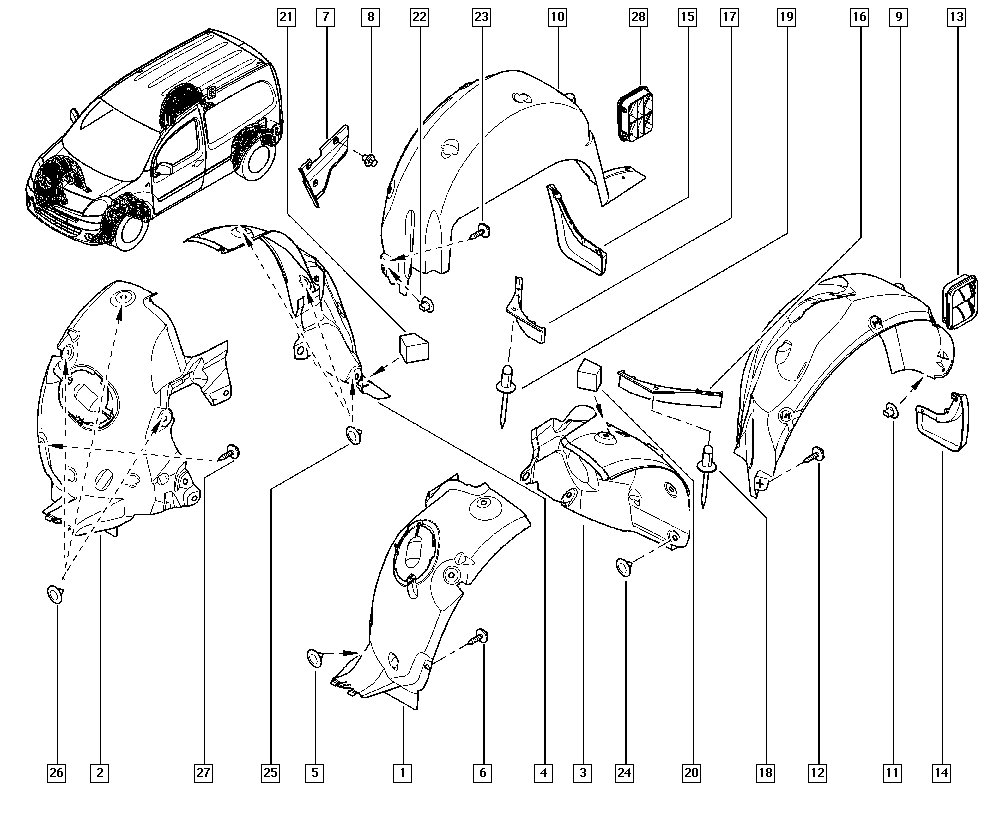 RENAULT 76 74 826 92R - Обшивка, колісна ніша autocars.com.ua