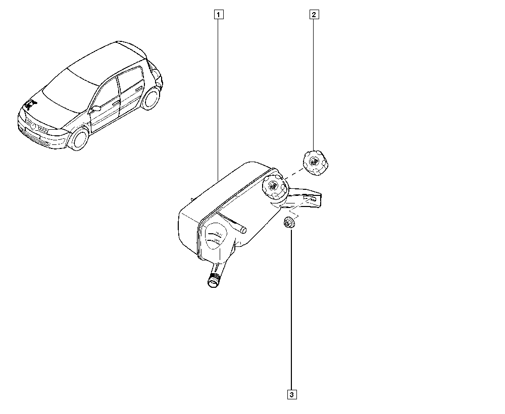 RENAULT 7701474499 - Компенсаційний бак, охолоджуюча рідина autocars.com.ua