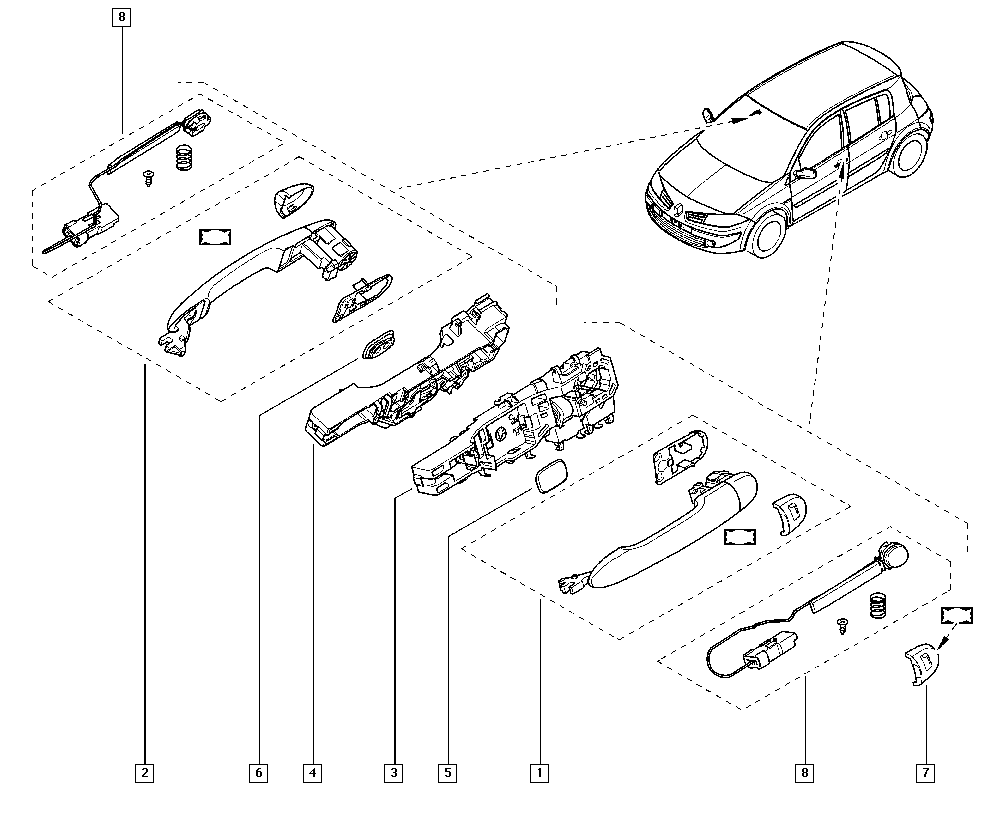 RENAULT 7701474436 - Ручка двері autocars.com.ua