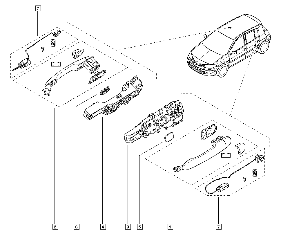 RENAULT 8200028463 - Ручка двери avtokuzovplus.com.ua