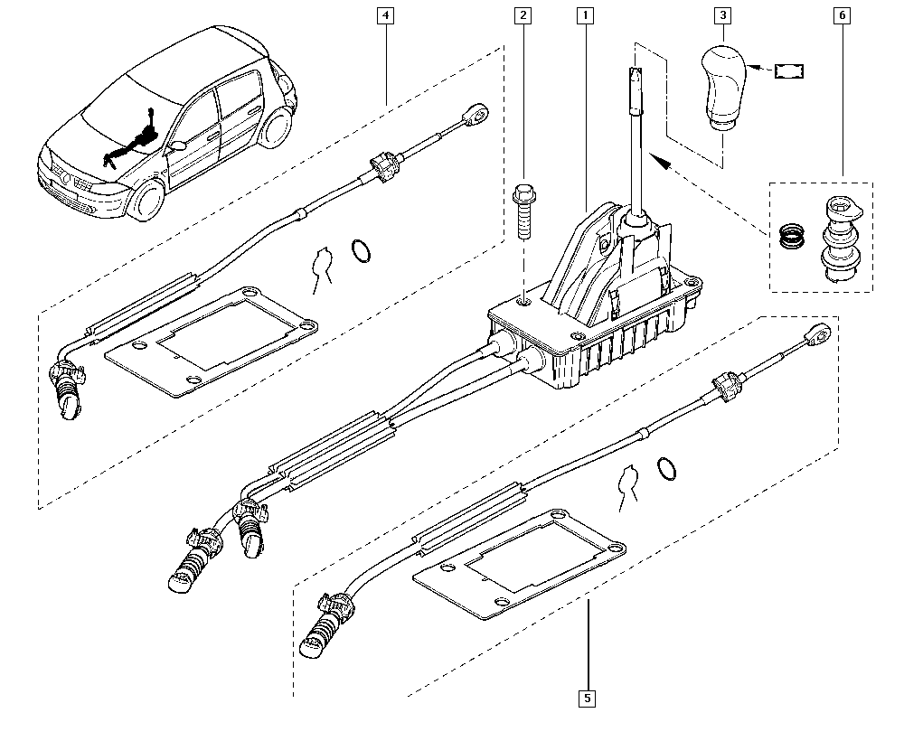 RENAULT 7701 474 701 - Трос, ступінчаста коробка передач autocars.com.ua