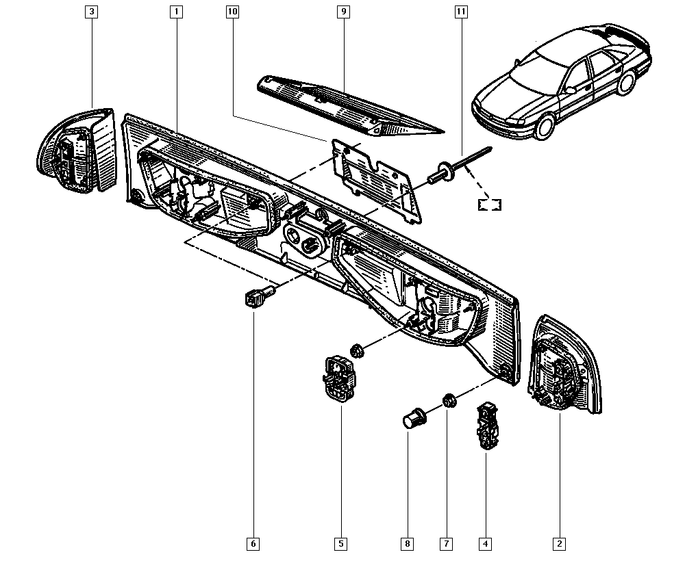 RENAULT 7701039142 - Задні ліхтарі autocars.com.ua