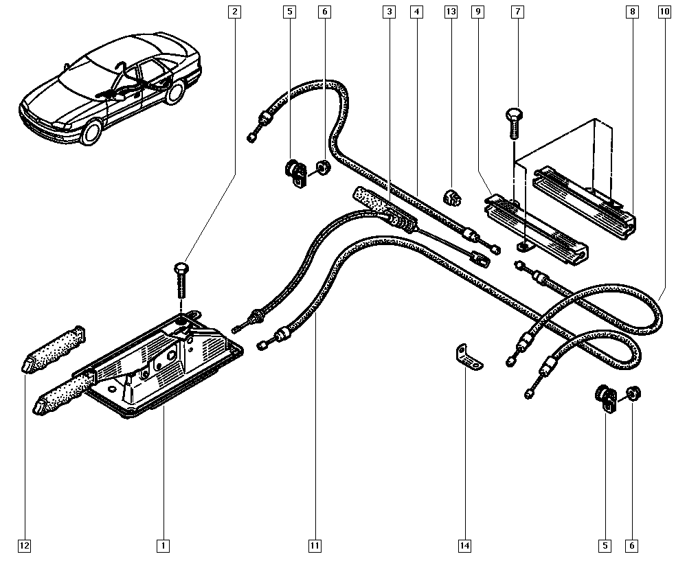 RENAULT TRUCKS 7700812525 - Трос, гальмівна система autocars.com.ua