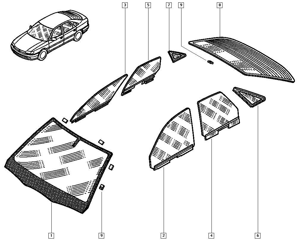 RENAULT 7700804201 - Вітрове скло autocars.com.ua