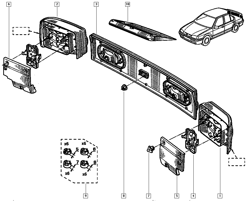 RENAULT 7711130024 - Задній ліхтар autocars.com.ua