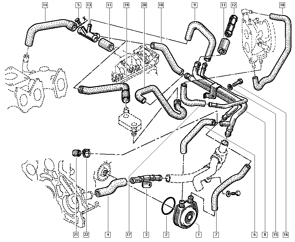 RENAULT 77 00 272 259 - Трубка охолоджуючої рідини autocars.com.ua