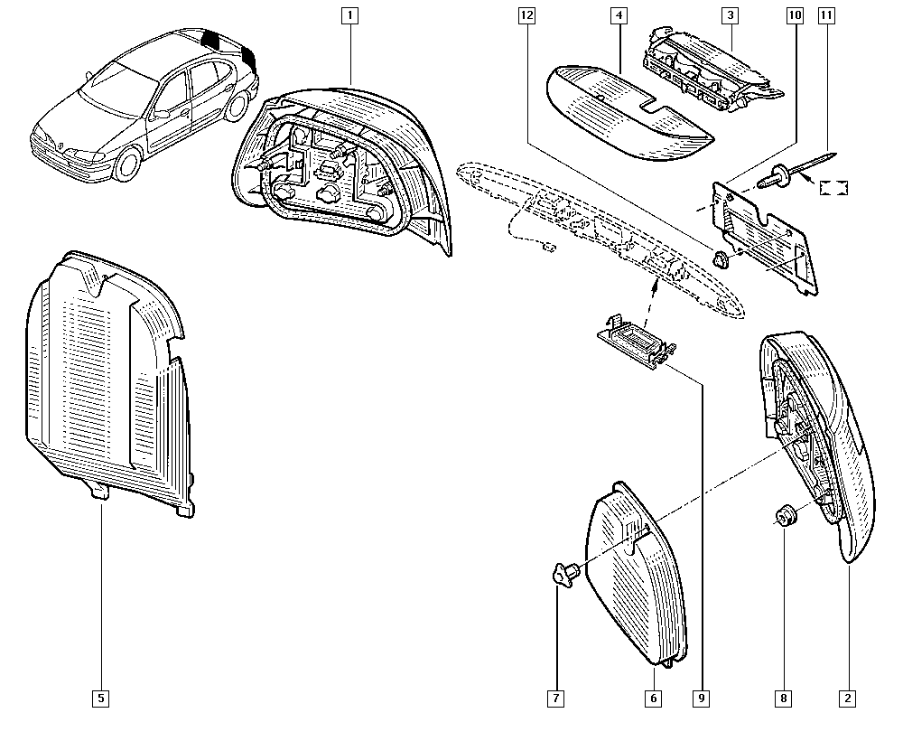 RENAULT 77 00 428 321 - Задній ліхтар autocars.com.ua