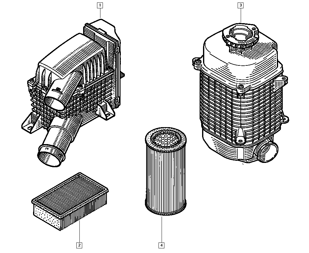 RENAULT 77 00 866 353 - Повітряний фільтр autocars.com.ua