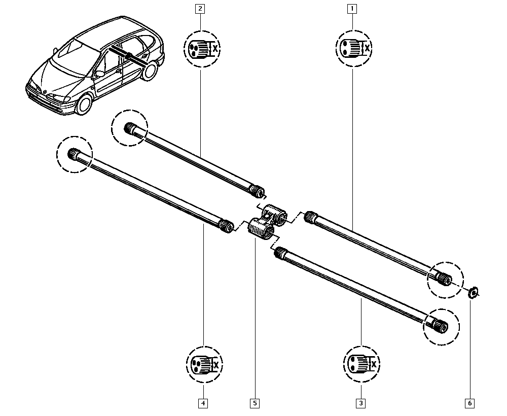 RENAULT 8200048905 - Система тяг і важелів торсиона autocars.com.ua