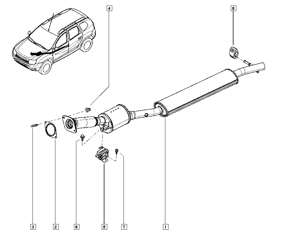 RENAULT 8200087311 - Болт, система випуску autocars.com.ua