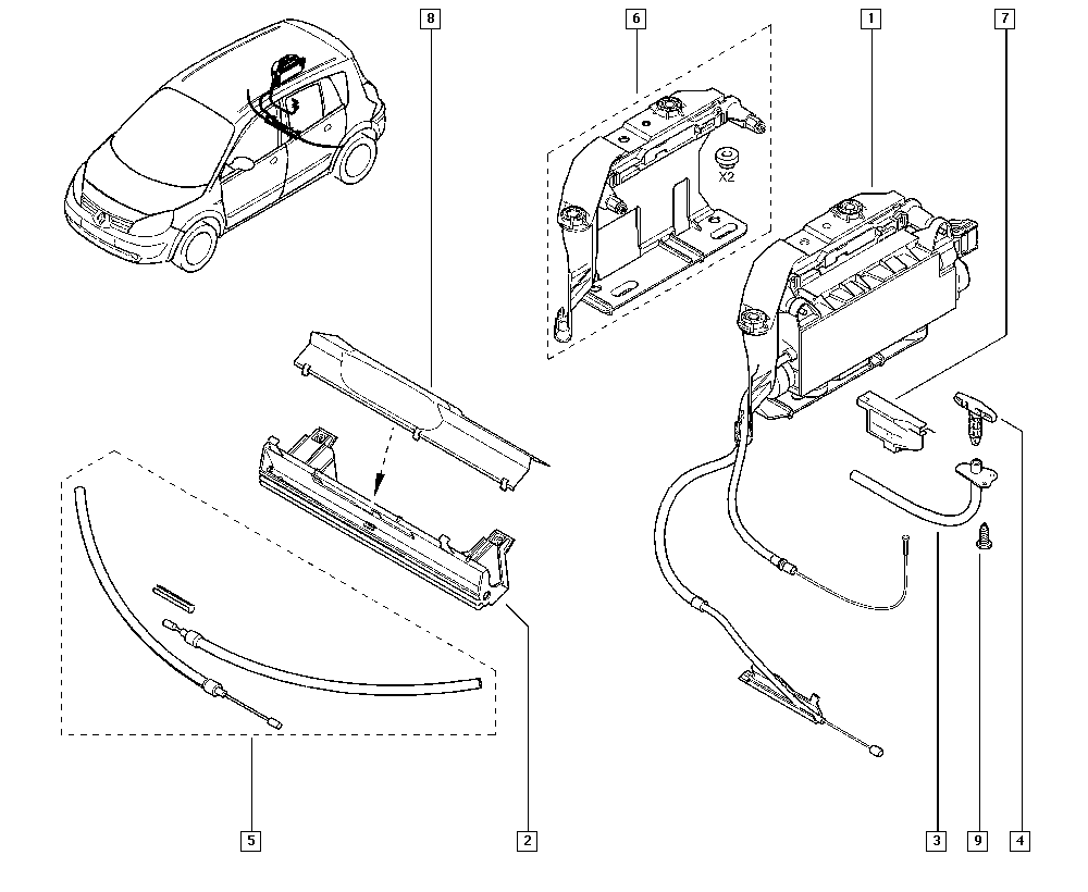 RENAULT 7701 478 158 - Трос, гальмівна система autocars.com.ua