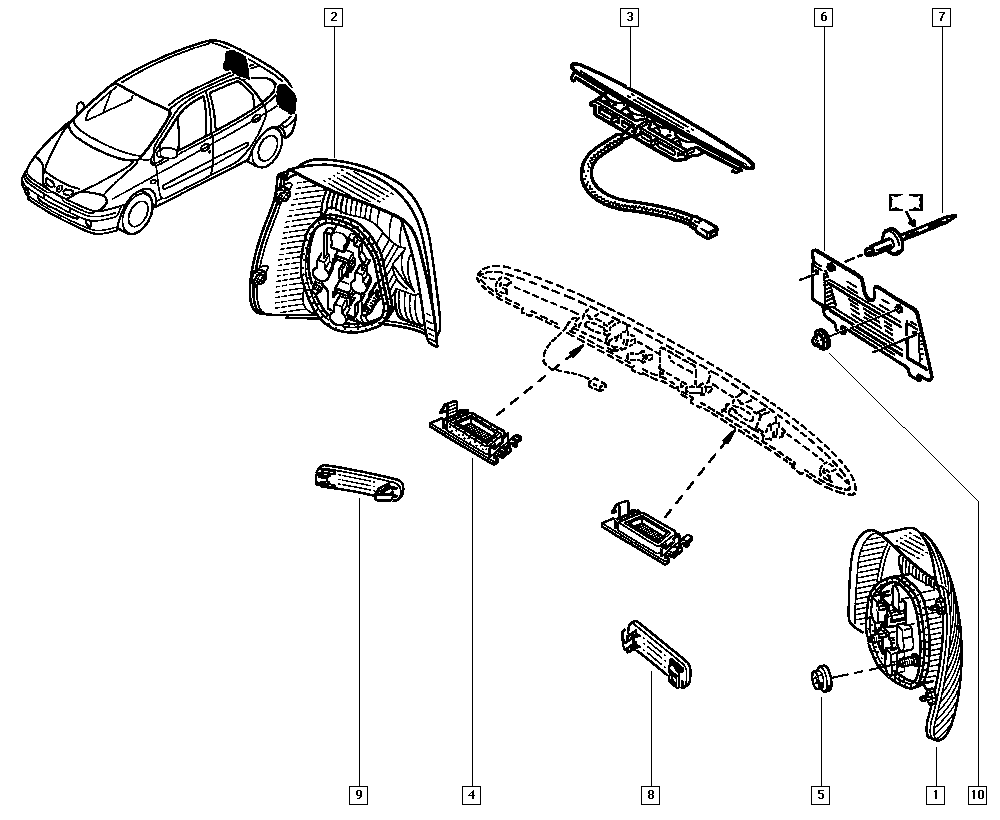 RENAULT 7700428055 - Задній ліхтар autocars.com.ua